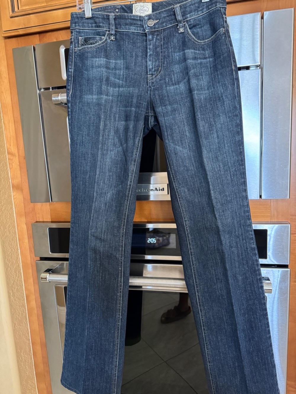 White House Black Market Dark Blue Flare Jeans